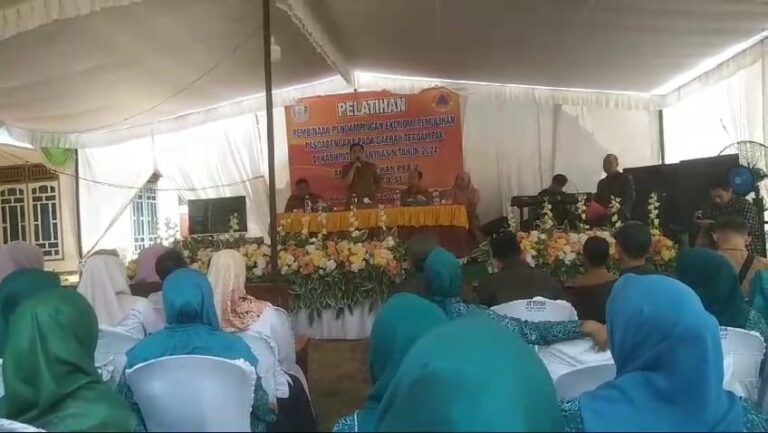 Warga Pelajau Ikuti Pelatihan Pemulihan Ekonomi dari BPBD Banyuasin 