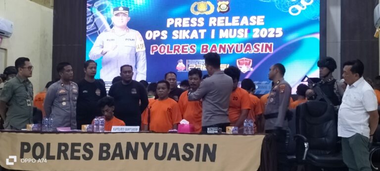 Polres Banyuasin Berhasil Turunkan Angka Kriminal di Banyuasin