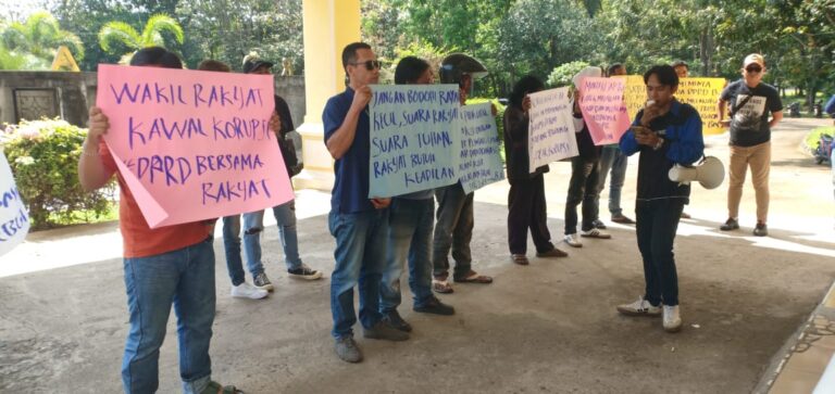 Aksi Demonstrasi GPPMS, Guna Usut Tuntas Penyalahgunaan Anggaran Pada DPUPR Banyuasin 