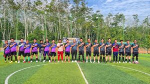 Polres Banyuasin dan Mitra Media Tampilkan Laga Seru di Eksibisi Sepakbola, Kapolres Cetak Dua Gol Spektakuler