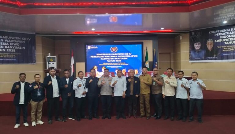 Wardoyo Terpilih Sebagai Ketua PWI Banyuasin Periode 2025-2028, Pada Konfercab Ke – lV
