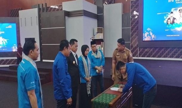 Bupati Banyuasin Dr H. Askolani SH MH, Hadiri Pelantikan Pengurus DPD KNPI Banyuasin