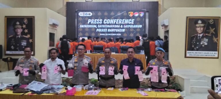 Polres Banyuasin Ungkap Kasus Penembakan Coboi Jalanan