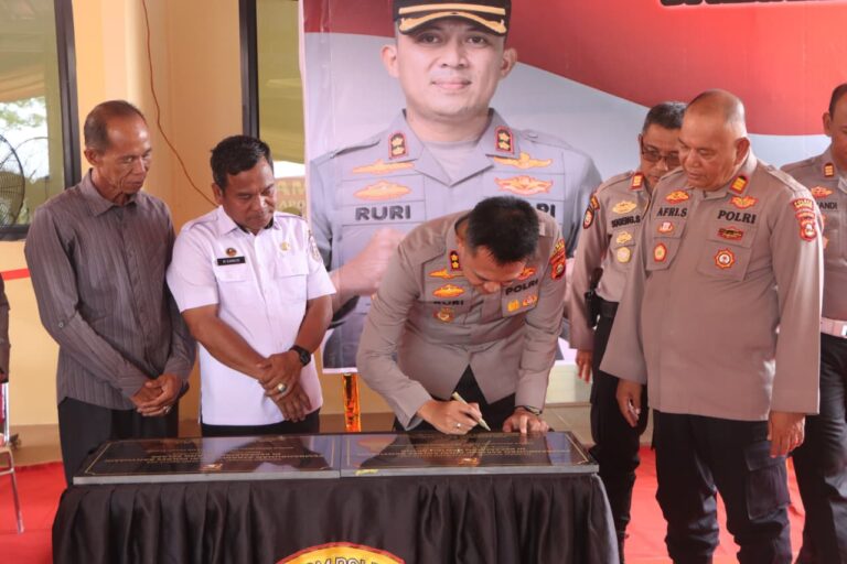 Peresmian Asrama Polri Polres Banyuasin di Polsek Rantau Bayur 