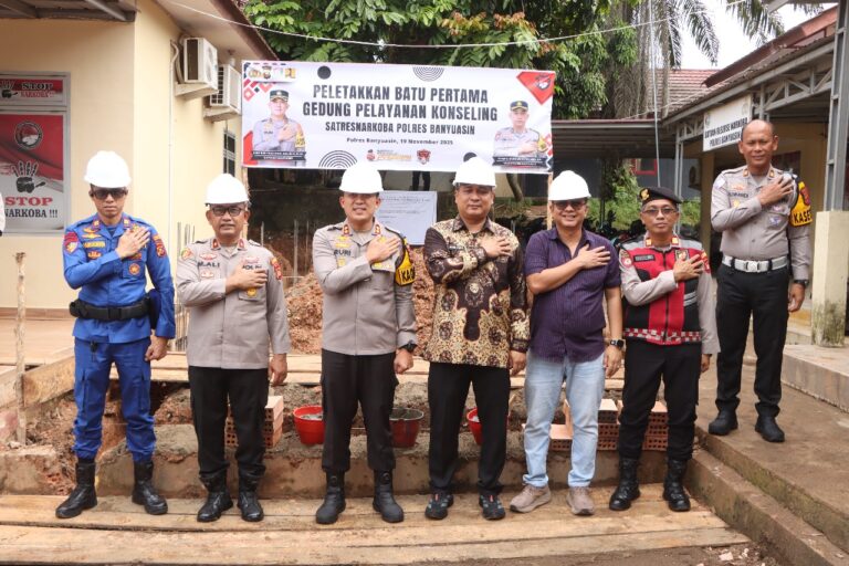 Polres Banyuasin Laksanakan Gelar Peletakan batu pertama dan Peresmian gedung propam Tathya Dharaka 