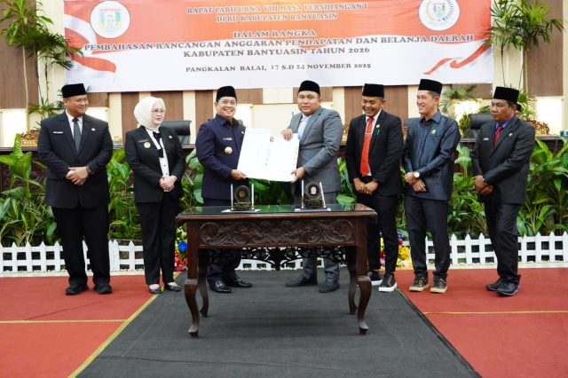 Bupati dan DPRD Sahkan RAPBD Banyuasin Tahun 2026