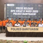 Polres Banyuasin gelar Press release dalam Ops Sikat II Musi 2025